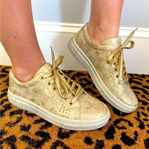 Gold Metallic Corkys Sneakers NIB